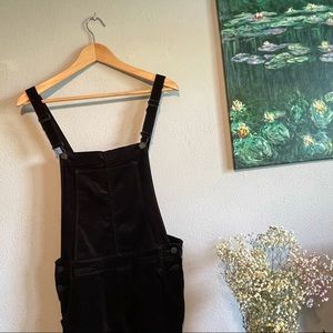 Kendall + Kylie Black Velvet Overalls